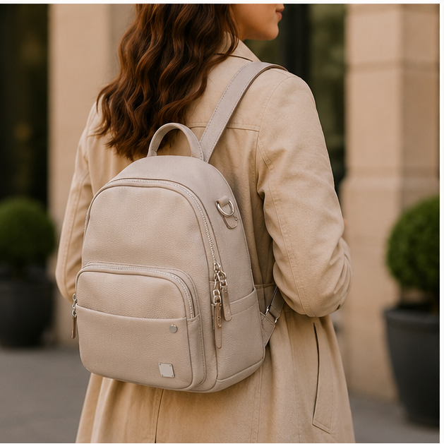 Beige Casual Backpack