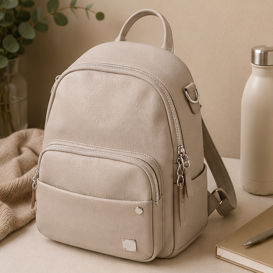 Beige Casual Backpack