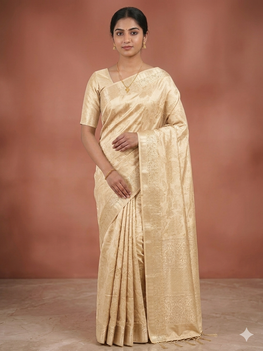 Mustard lustre Arani Silk Saree